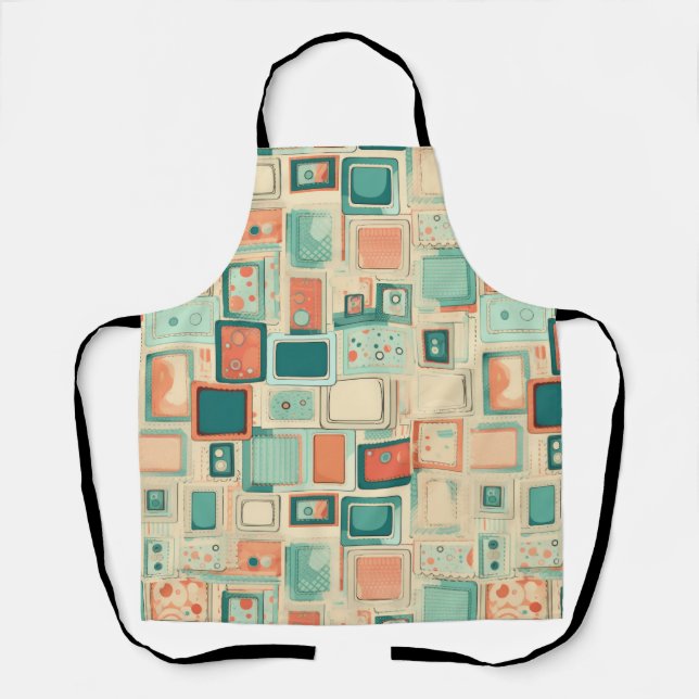 Vintage Scrapbook Pattern Apron (Front)