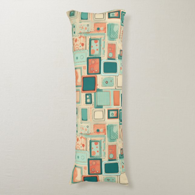 Vintage Scrapbook Pattern Body Cushion (Front Vertical)