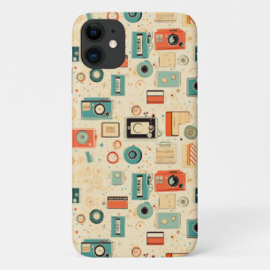 Vintage Scrapbook Pattern iPhone 11 Case