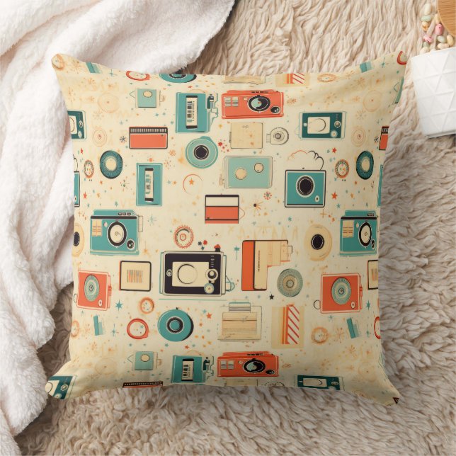 Vintage Scrapbook Pattern Cushion (Blanket)