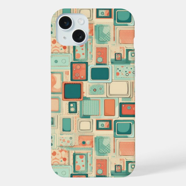 Vintage Scrapbook Pattern iPhone Case (Back)