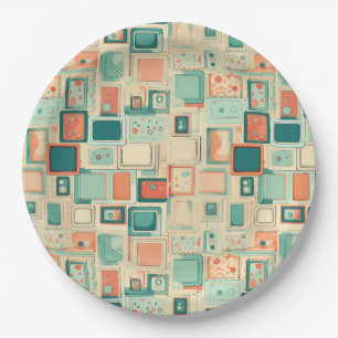 Vintage Scrapbook Pattern Paper Plate