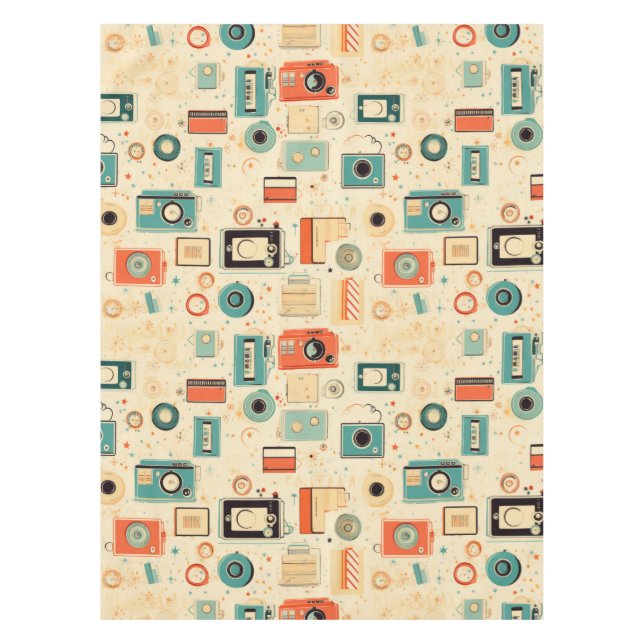 Vintage Scrapbook Pattern Tablecloth (Front)