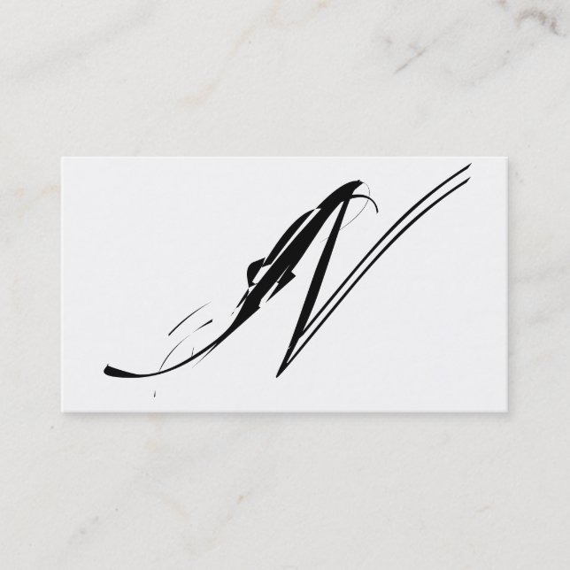 Vintage Script Business Card (Front)