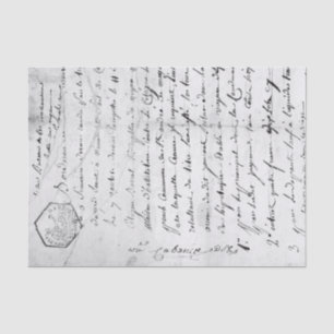 Vintage Script Handwriting Tissue Paper