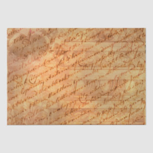 Vintage Script in Old Letter Shabby Chic Decoupage Tissue Paper