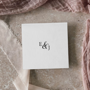 Vintage Script Monogram Wedding Napkins