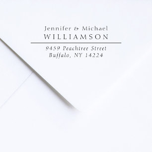 Vintage Script Simple Wedding Return Address Self-inking Stamp