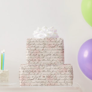 Vintage Script Wrapping Paper