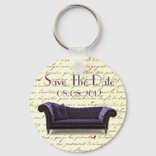 vintage scripts paris chandelier wedding key ring