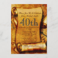 Vintage scroll parchment birthday 2 | PERSONALIZE