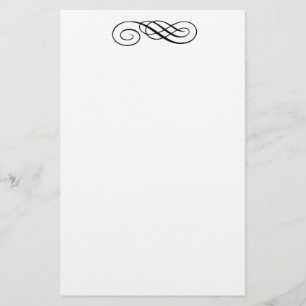 Vintage scroll stationary stationery