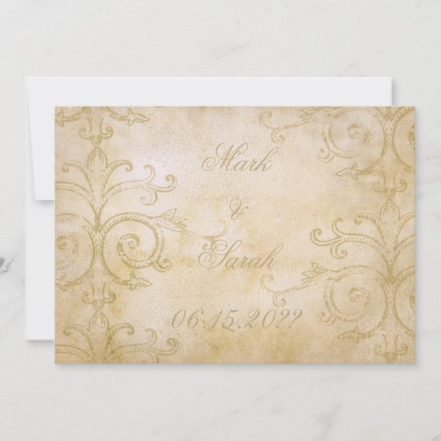 Vintage Scrolls Invitation (Front)