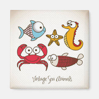 Vintage Sea Animals Magnet