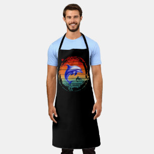 Vintage Sea Creature Dolphins Apron