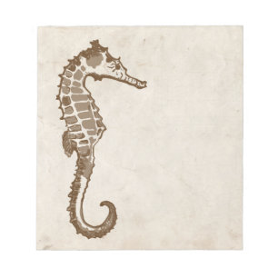 Vintage Sea Horse Notepad