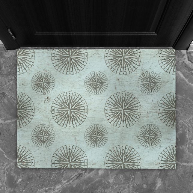 Vintage Sea Shanty | Steampunk Compass Ephemera Doormat (Creator Uploaded)