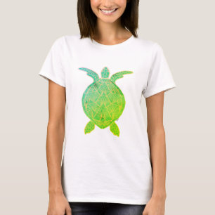 Vintage Sea Turtle Green Design T-Shirt