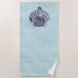 Vintage Sea Witch Collage Beach Towel