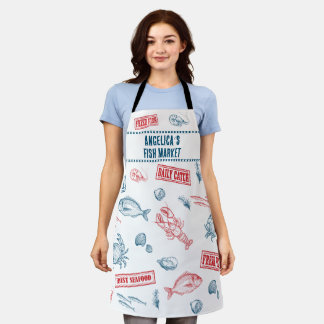Vintage Seafood Market Personalised Apron