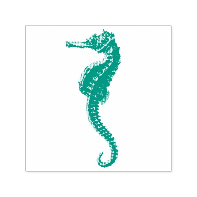 VINTAGE SEAHORSE RUBBER STAMP (Design)
