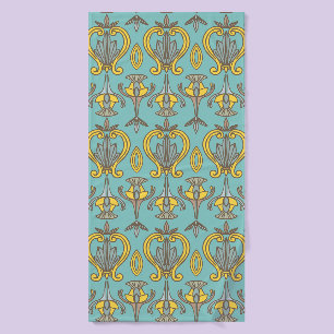 vintage Seamless Art Nouveau Pattern. Vintage wall Bath Towel