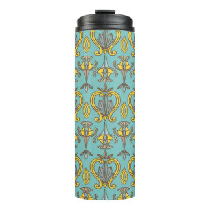 vintage Seamless Art Nouveau Pattern. Vintage wall Thermal Tumbler