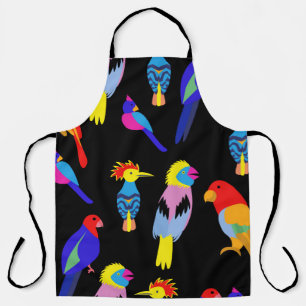vintage seamless background with Exotic tropical b Apron