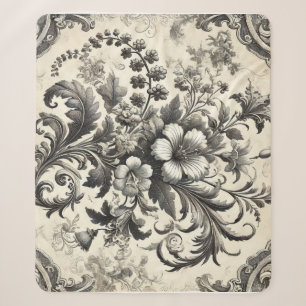 Vintage Seamless Botanical Floral Pattern Sherpa Blanket