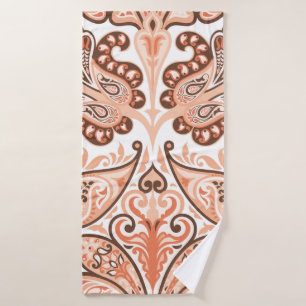 Vintage seamless colourful pattern in paisley styl bath towel