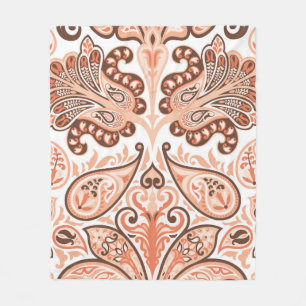 Vintage seamless colourful pattern in paisley styl fleece blanket