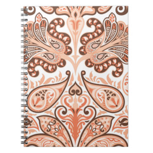 Vintage seamless colourful pattern in paisley styl notebook