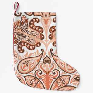 Vintage seamless colourful pattern in paisley styl small christmas stocking