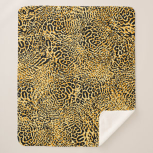 Vintage seamless ethnic spotted animal pattern. Bo Sherpa Blanket