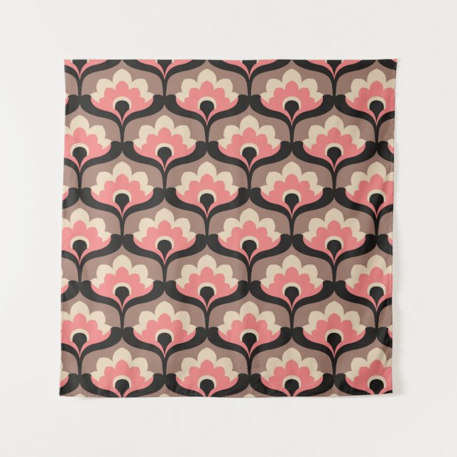 Vintage Seamless Floral Flower Pattern Tapestry (Front)