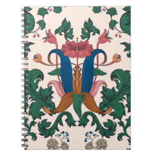 Vintage seamless floral pattern. Art nouveau flora Notebook