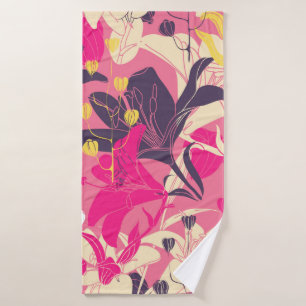 Vintage seamless floral pattern. Curtain design. M Bath Towel