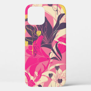 Vintage seamless floral pattern. Curtain design. M iPhone 12 Case