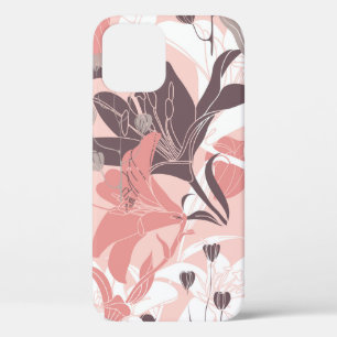 vintage seamless floral pattern. Curtain design. M iPhone 12 Case