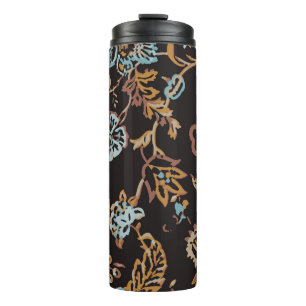 Vintage Seamless Floral Pattern. Hand Drawn Textur Thermal Tumbler