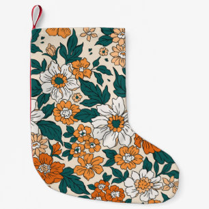 Vintage seamless floral pattern. Liberty style bac Small Christmas Stocking