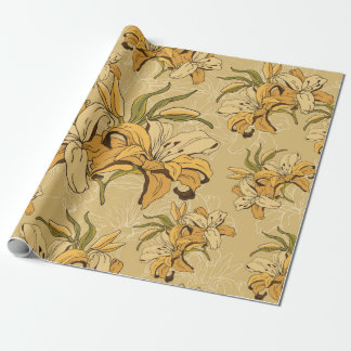 vintage seamless floral pattern with retro flowers wrapping paper