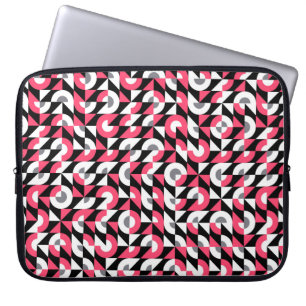 Vintage seamless glitch pattern with bold geometri laptop sleeve