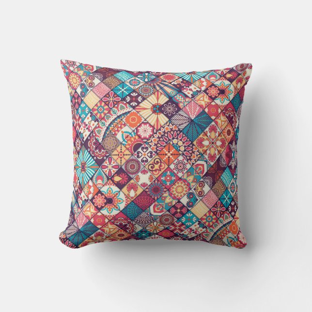 Vintage Seamless: Islamic Hand Drawn. Cushion (Front)