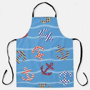 Vintage Seamless pattern anchor on a background of Apron