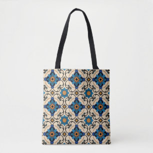 Vintage seamless pattern. Colourful ethnic ornamen Tote Bag