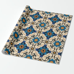 Vintage seamless pattern. Colourful ethnic ornamen Wrapping Paper