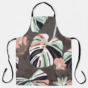 Vintage Seamless pattern. Contemporary tropical fl Apron