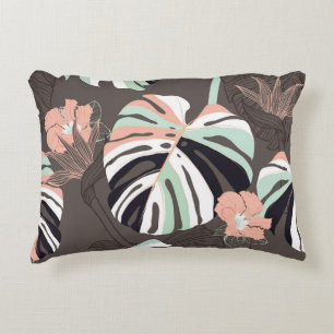 Vintage Seamless pattern. Contemporary tropical fl Decorative Cushion