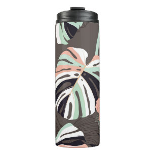 Vintage Seamless pattern. Contemporary tropical fl Thermal Tumbler
